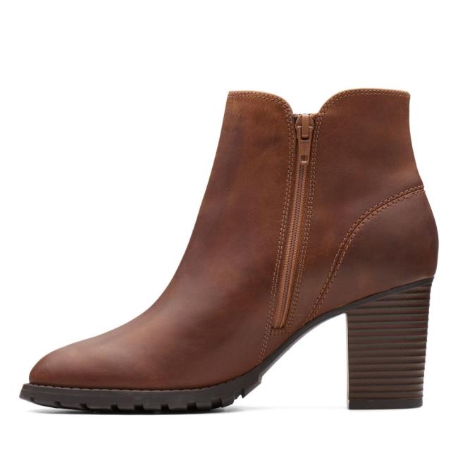 Botas Salto Alto Clarks Verona Trish Feminino Marrom Escuro | CLK689YWU