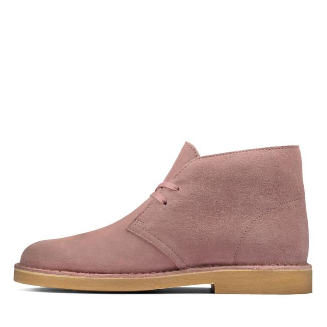 Botas do Deserto Clarks Desert Boot 2 Feminino Rosa | CLK537WEX