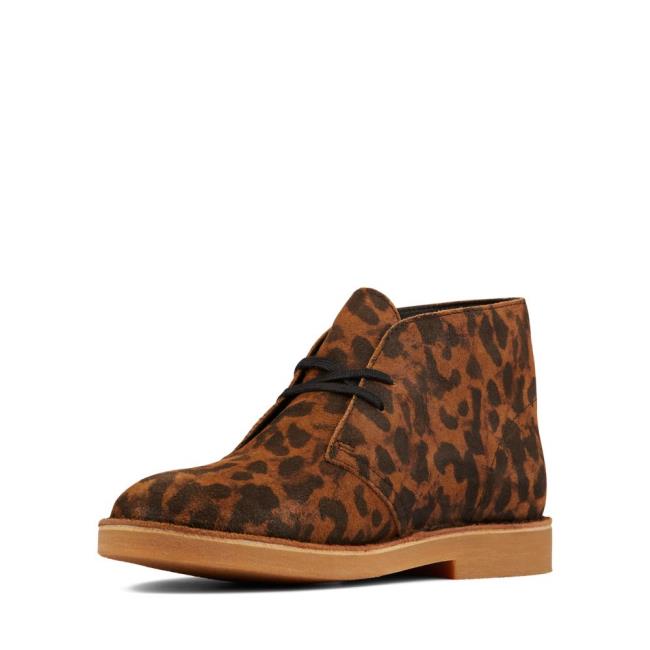 Botas do Deserto Clarks Desert Boot 2 Feminino Leopardo | CLK689BYT