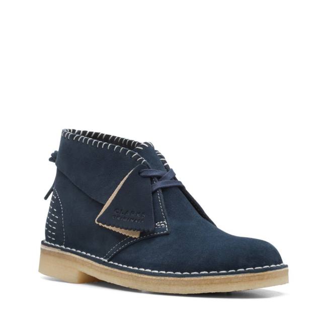 Botas do Deserto Clarks Desert Boot Classicos Feminino Azul Marinho | CLK079LNA