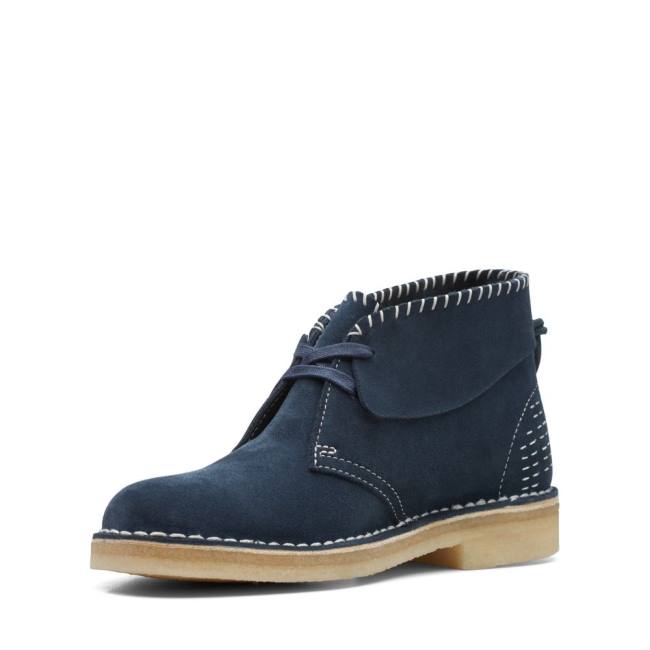 Botas do Deserto Clarks Desert Boot Classicos Feminino Azul Marinho | CLK079LNA