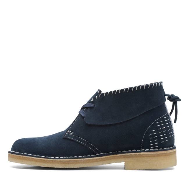 Botas do Deserto Clarks Desert Boot Classicos Feminino Azul Marinho | CLK079LNA