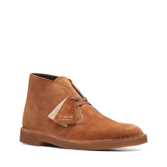 Botas do Deserto Clarks Desert Boot Classicos Masculino Ginger Hairy Sde | CLK178FWD