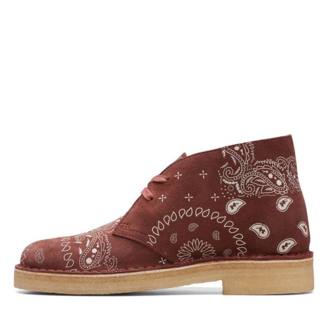 Botas do Deserto Clarks Desert Boot Classicos Feminino Vermelhas | CLK470NBI