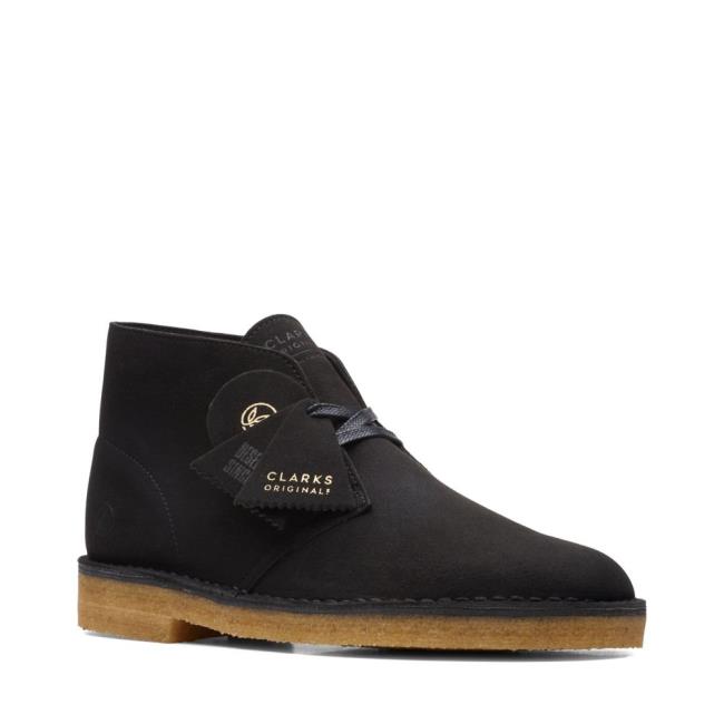 Botas do Deserto Clarks Desert Boot Masculino Pretas | CLK089YWX