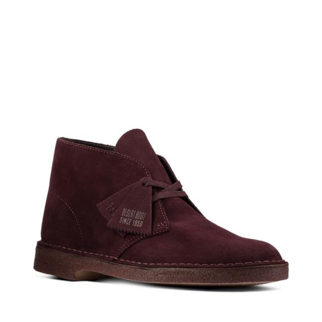 Botas do Deserto Clarks Desert Boot Masculino Bordeaux | CLK102PQV