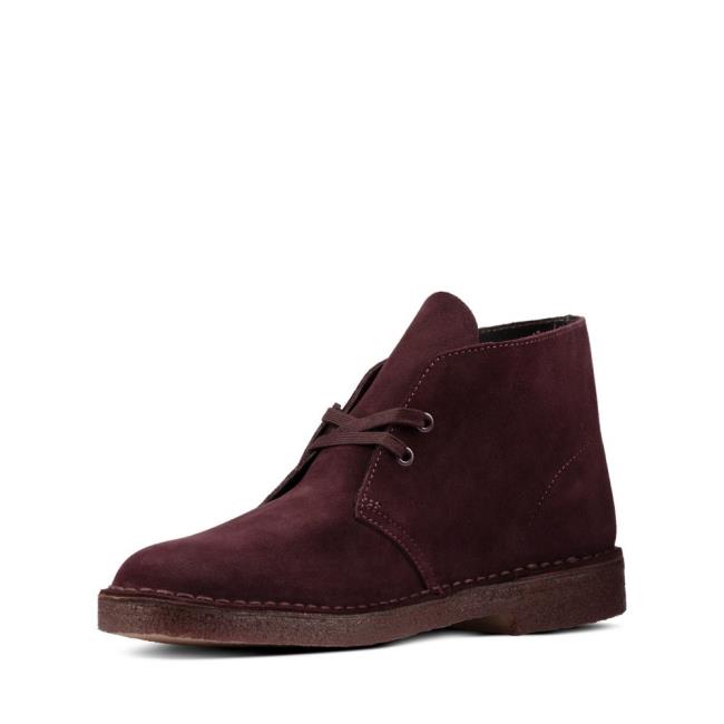 Botas do Deserto Clarks Desert Boot Masculino Bordeaux | CLK102PQV