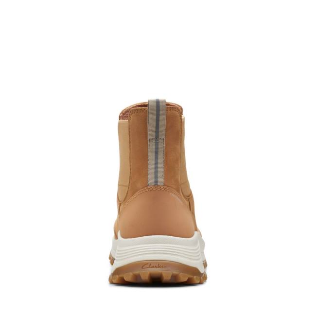 Botins Clarks ATL Trek Up Impermeáveis Feminino Luz Marrom | CLK952NFC