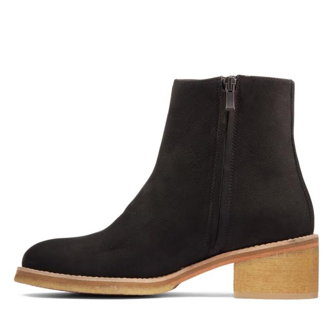 Botins Clarks Amara Crepe Feminino Pretas | CLK854CWH