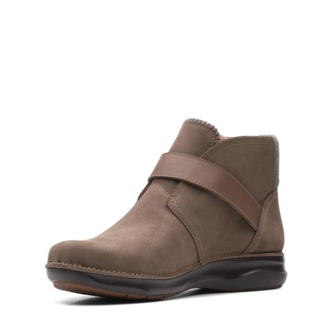 Botins Clarks Appley Medio Feminino Cinzentas Marrom | CLK149HLI