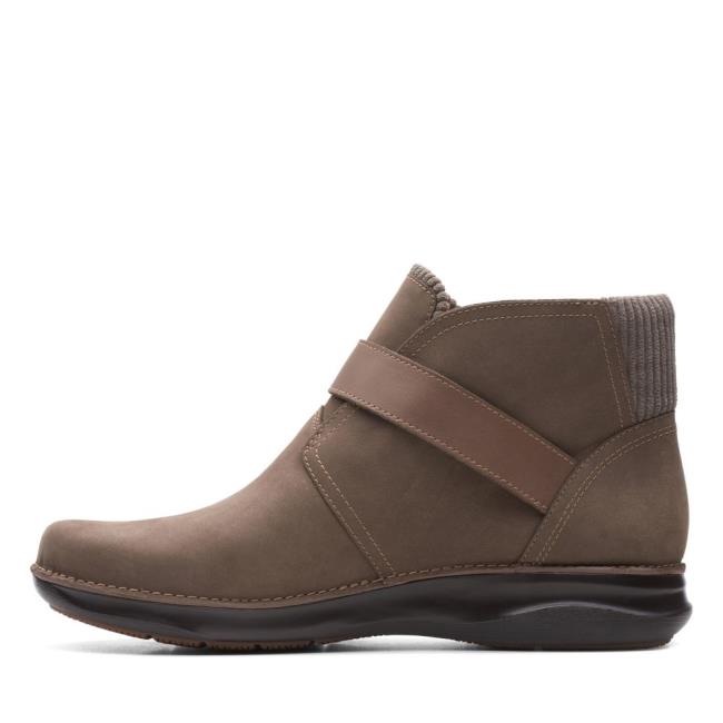 Botins Clarks Appley Medio Feminino Cinzentas Marrom | CLK149HLI