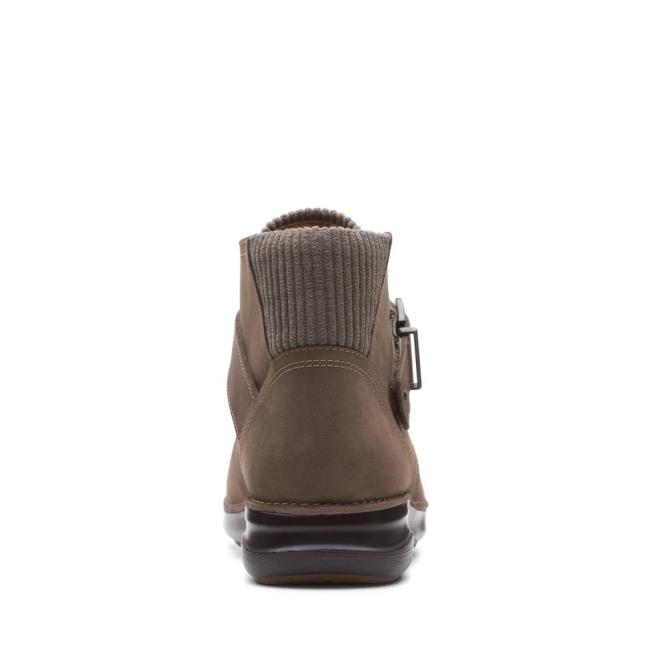 Botins Clarks Appley Medio Feminino Cinzentas Marrom | CLK149HLI