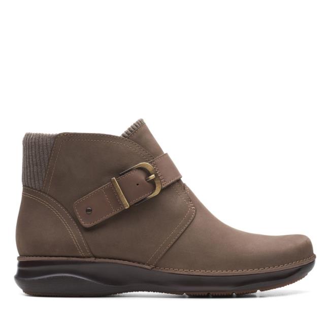 Botins Clarks Appley Medio Feminino Cinzentas Marrom | CLK149HLI