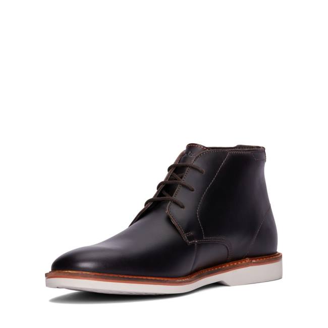 Botins Clarks Atticus LT Medio Masculino Marrom Escuro | CLK295PJK