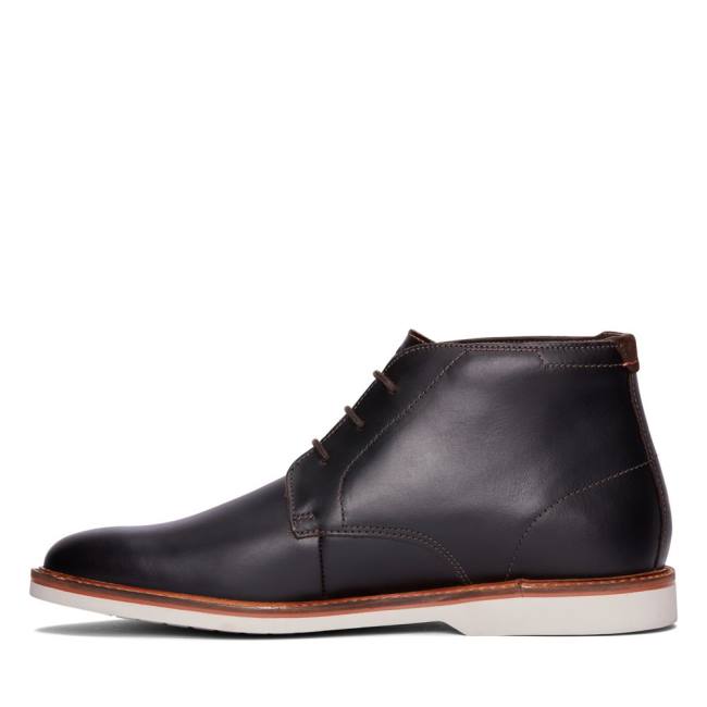 Botins Clarks Atticus LT Medio Masculino Marrom Escuro | CLK295PJK