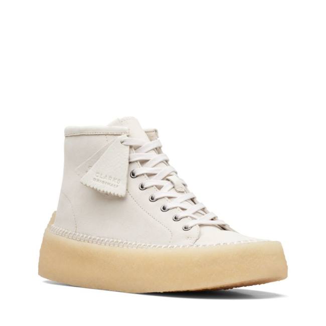 Botins Clarks Caravan Medio Masculino Branco | CLK871EAV