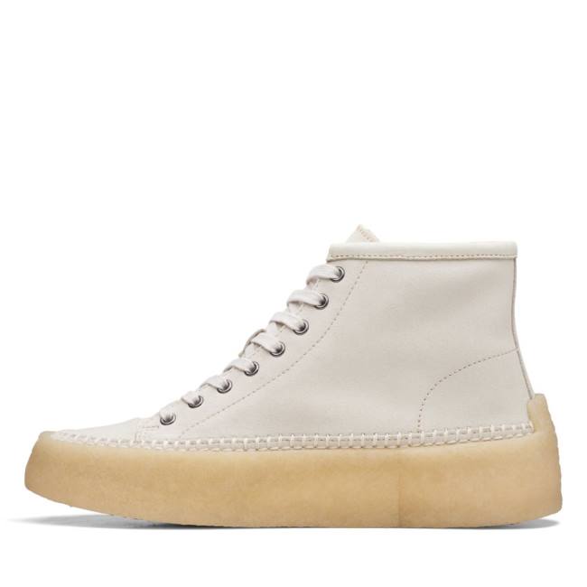 Botins Clarks Caravan Medio Masculino Branco | CLK871EAV