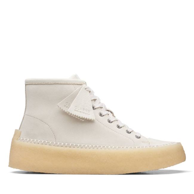 Botins Clarks Caravan Medio Masculino Branco | CLK871EAV