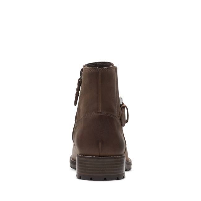 Botins Clarks Clarkwell Alças Feminino Marrom Escuro | CLK479BDY