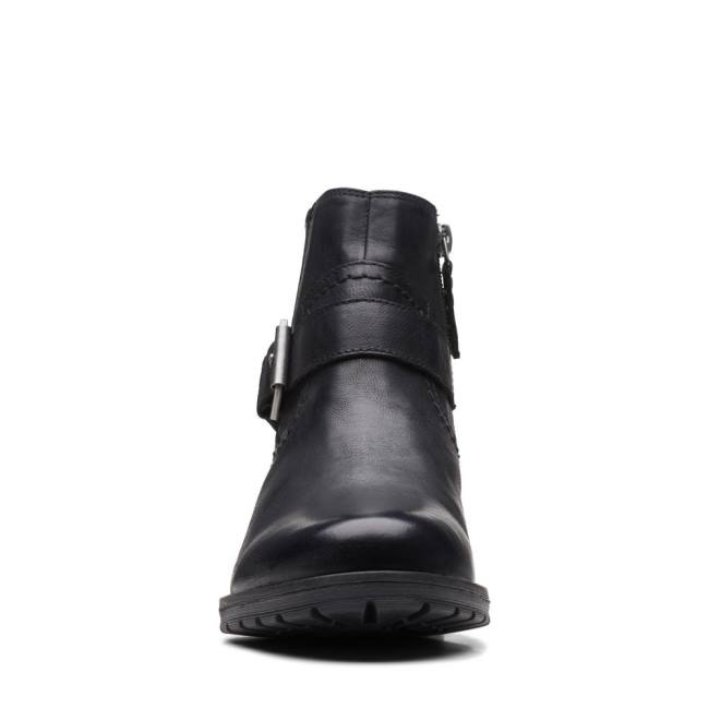 Botins Clarks Clarkwell Alças Feminino Pretas | CLK346RVU