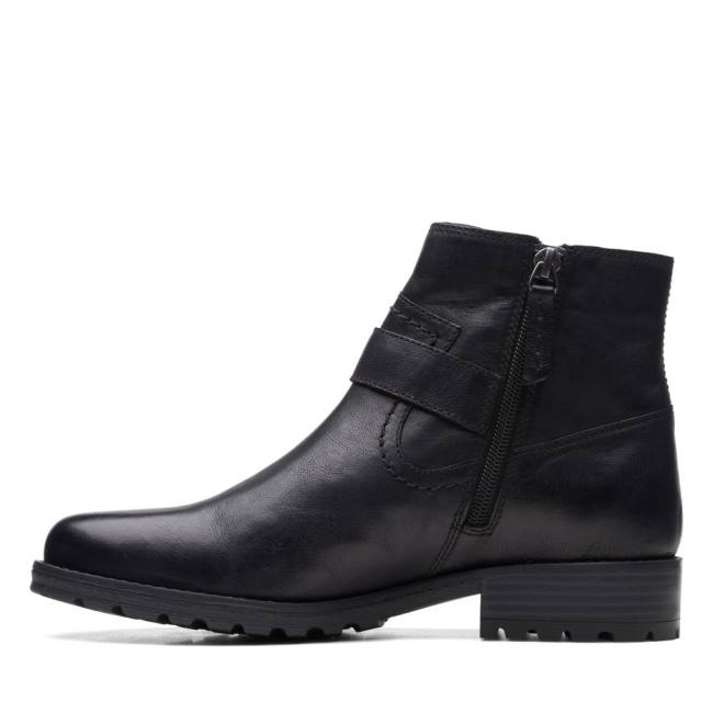 Botins Clarks Clarkwell Alças Feminino Pretas | CLK346RVU