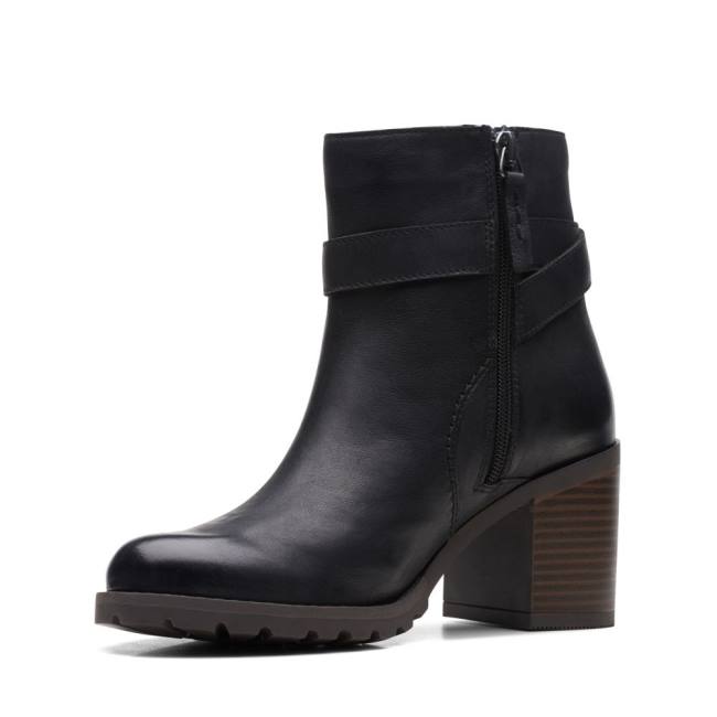 Botins Clarks Clarkwell Hall Feminino Pretas | CLK362EGL