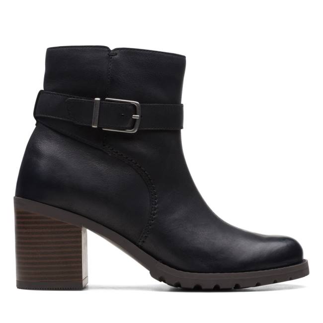 Botins Clarks Clarkwell Hall Feminino Pretas | CLK362EGL