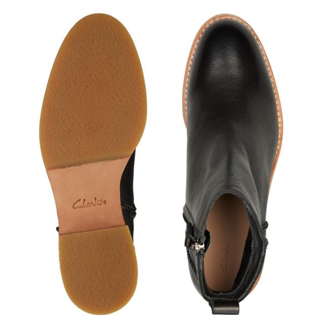 Botins Clarks Cologne Zip Feminino Pretas | CLK438DWU