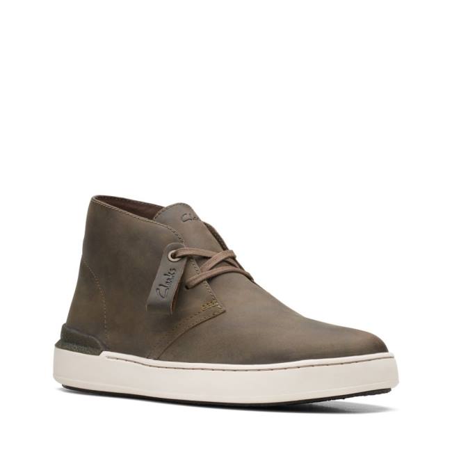 Botins Clarks Court Lite Desert Masculino Verde Oliva | CLK598GSB