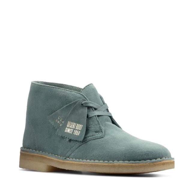 Botins Clarks Desert Boot Feminino Azuis | CLK169OFE