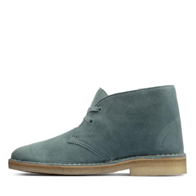 Botins Clarks Desert Boot Feminino Azuis | CLK169OFE