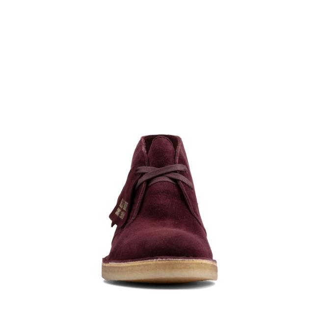 Botins Clarks Desert Boot Feminino Bordeaux | CLK234VUT