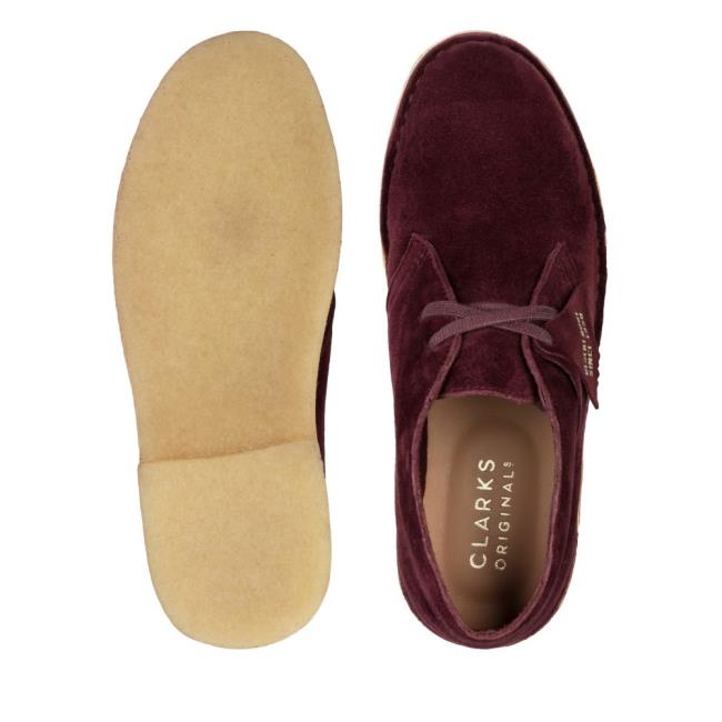 Botins Clarks Desert Boot Feminino Bordeaux | CLK234VUT