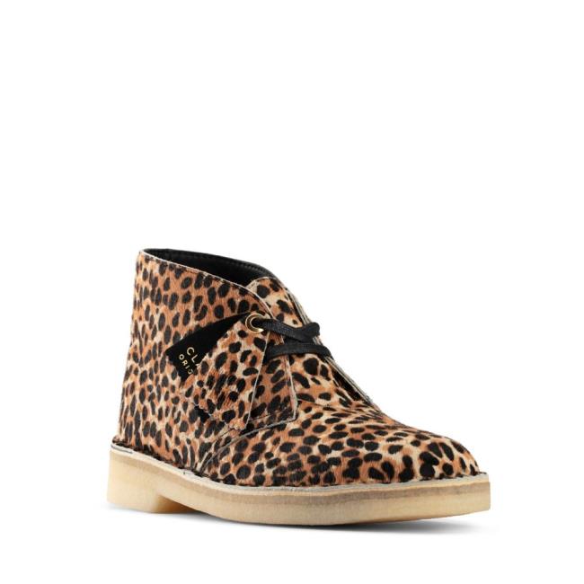 Botins Clarks Desert Boot Feminino Leopardo | CLK714XLN