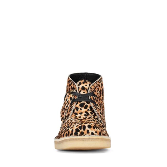 Botins Clarks Desert Boot Feminino Leopardo | CLK714XLN