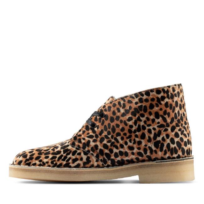 Botins Clarks Desert Boot Feminino Leopardo | CLK714XLN