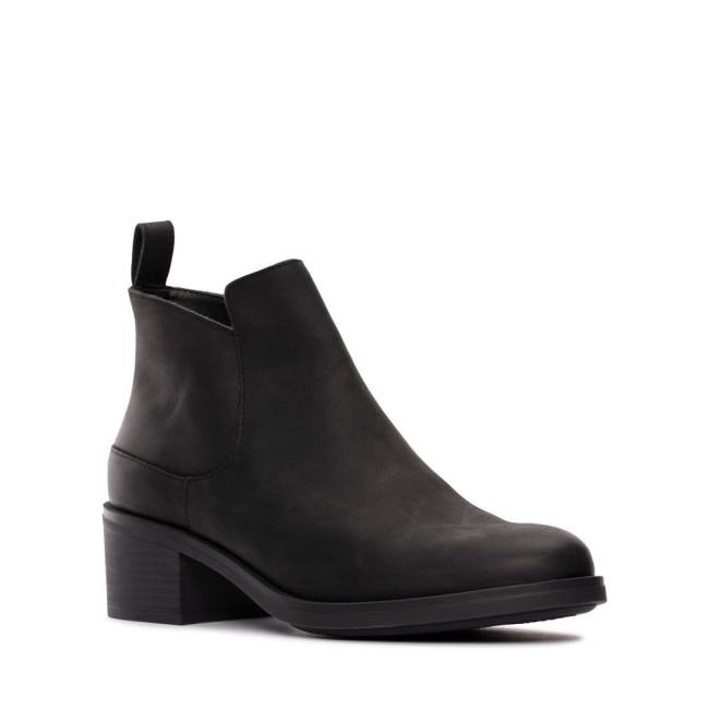 Botins Clarks Memi Zip Impermeáveis Feminino Pretas | CLK395TKE