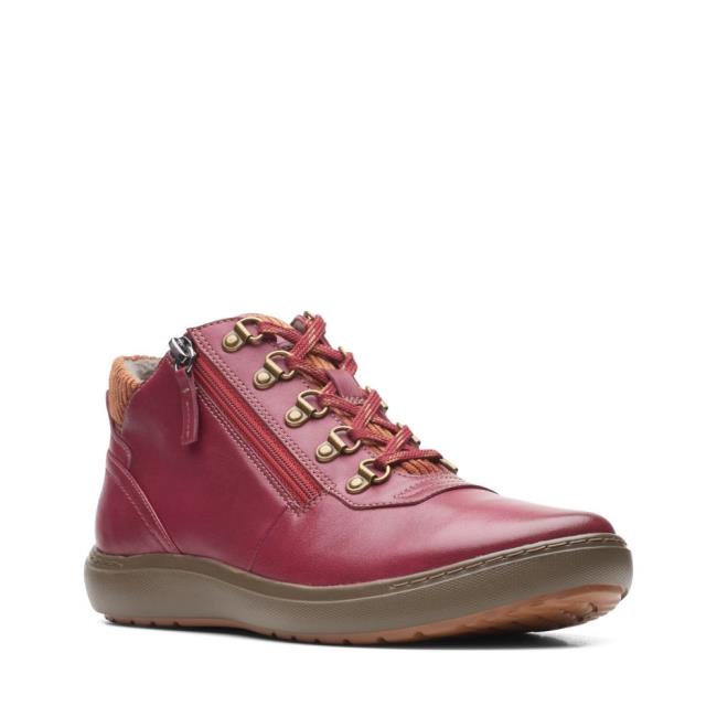 Botins Clarks Nalle Medio Feminino Vermelhas | CLK879YUH