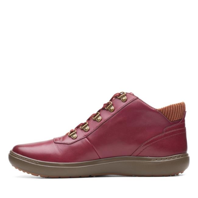 Botins Clarks Nalle Medio Feminino Vermelhas | CLK879YUH