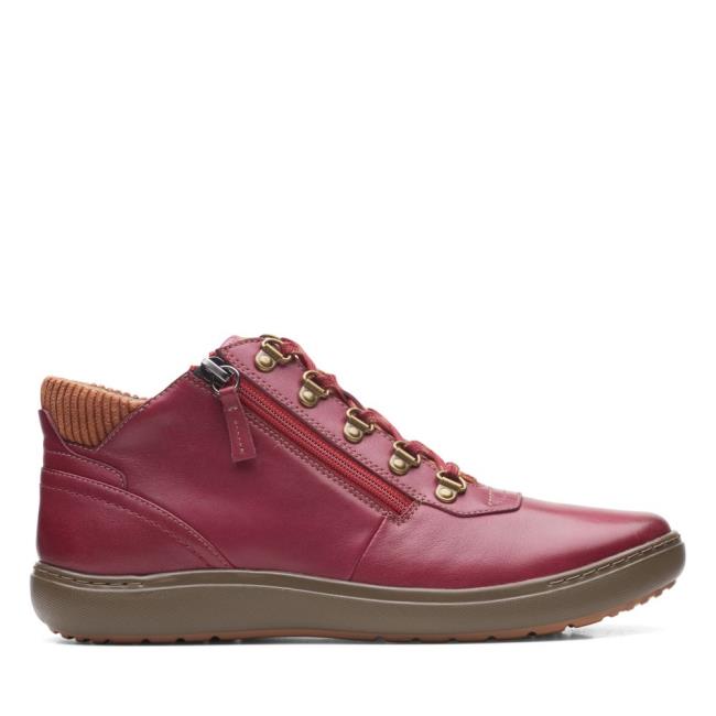 Botins Clarks Nalle Medio Feminino Vermelhas | CLK879YUH