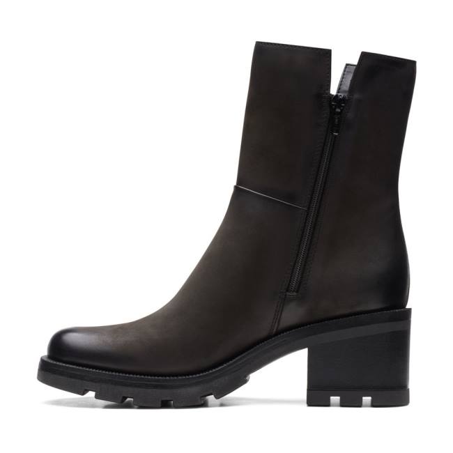 Botins Clarks Odollo Zip Feminino Pretas | CLK837VAE