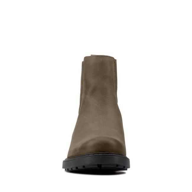 Botins Clarks Orinoco2 Medio Feminino Verde Oliva Escuro | CLK980BIF