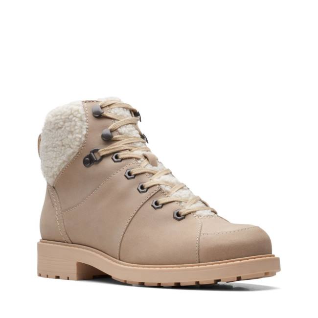 Botins Clarks Orinoco 2 Hike Impermeáveis Feminino Bege | CLK014OXD