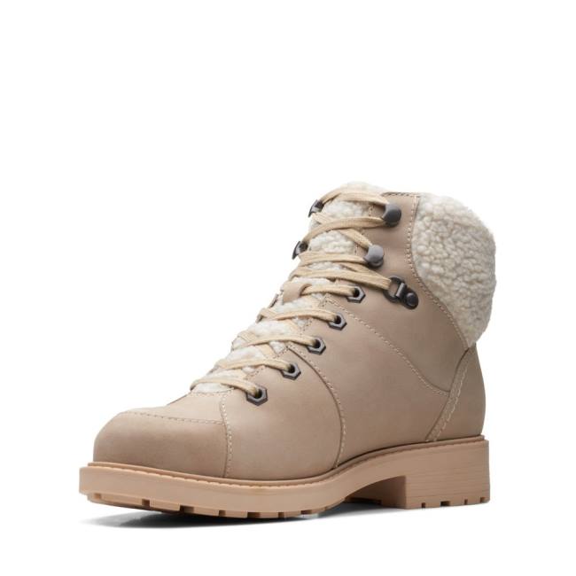 Botins Clarks Orinoco 2 Hike Impermeáveis Feminino Bege | CLK014OXD