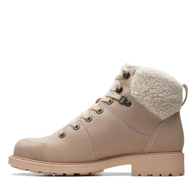 Botins Clarks Orinoco 2 Hike Impermeáveis Feminino Bege | CLK014OXD