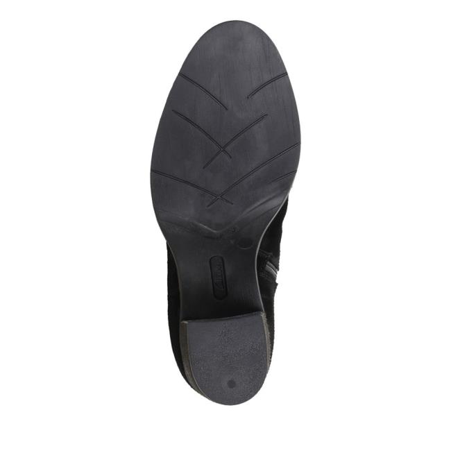 Botins Clarks Park Rise Feminino Pretas | CLK245ZFC