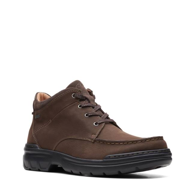 Botins Clarks Rockie 2 HI GORE-TEX Masculino Marrom | CLK324RST