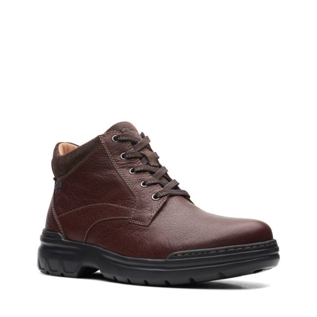 Botins Clarks Rockie 2 Up GORE-TEX Masculino Vermelhas Escuro | CLK038UXC