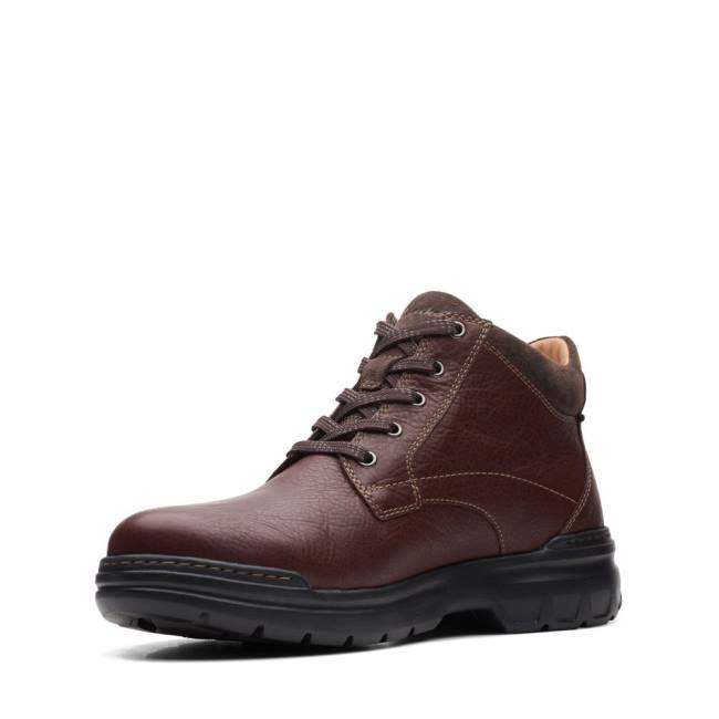 Botins Clarks Rockie 2 Up GORE-TEX Masculino Vermelhas Escuro | CLK038UXC