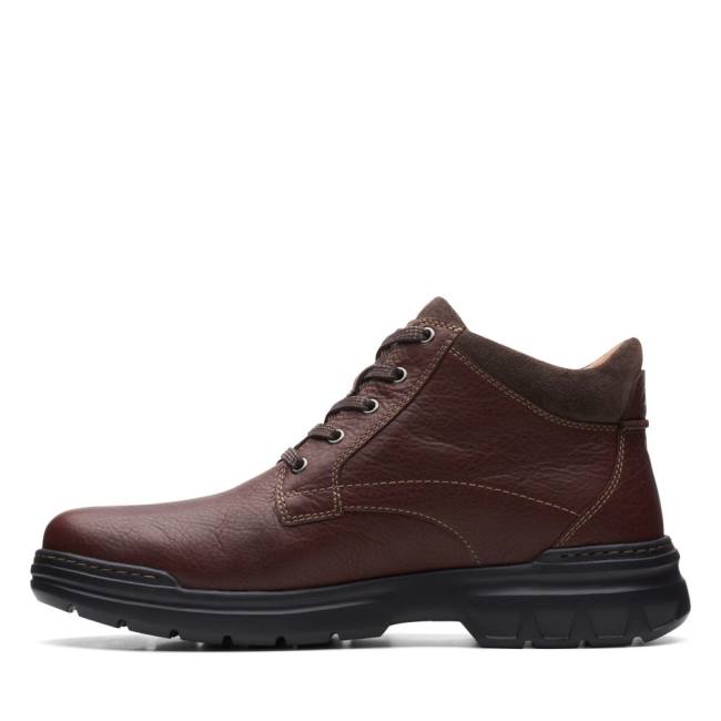 Botins Clarks Rockie 2 Up GORE-TEX Masculino Vermelhas Escuro | CLK038UXC